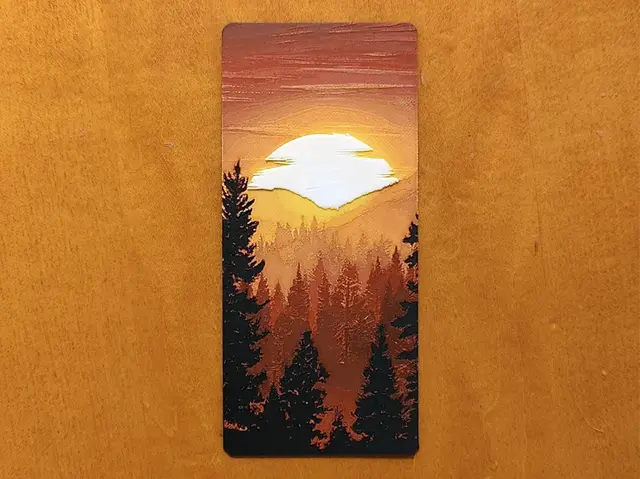 HueForge model: Red Dead Sunset Bookmark - Hueforge by Sarge