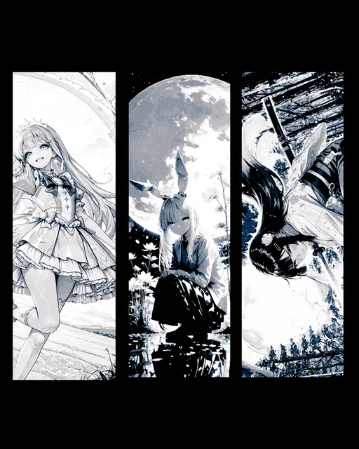 HueForge model: Fantasy bookmarks of Anime Girls for Summer Reading by BooneCo3d