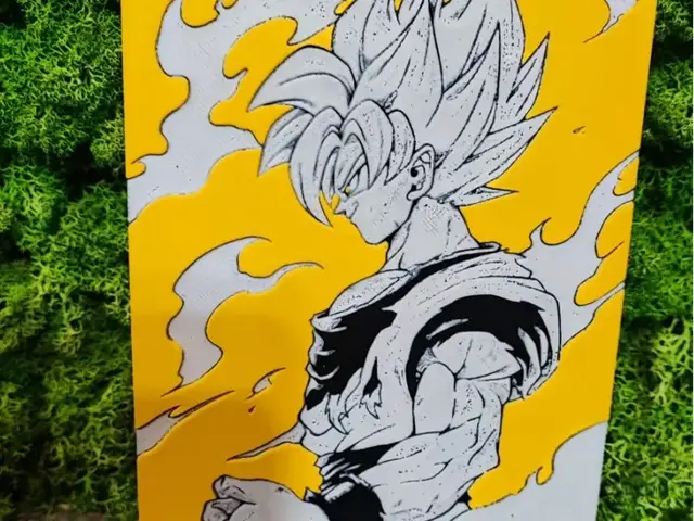 HueForge model: Omega goku 1 by Garuda3D