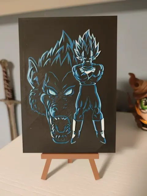 HueForge model: Hueforge Vegeta by Litolunar