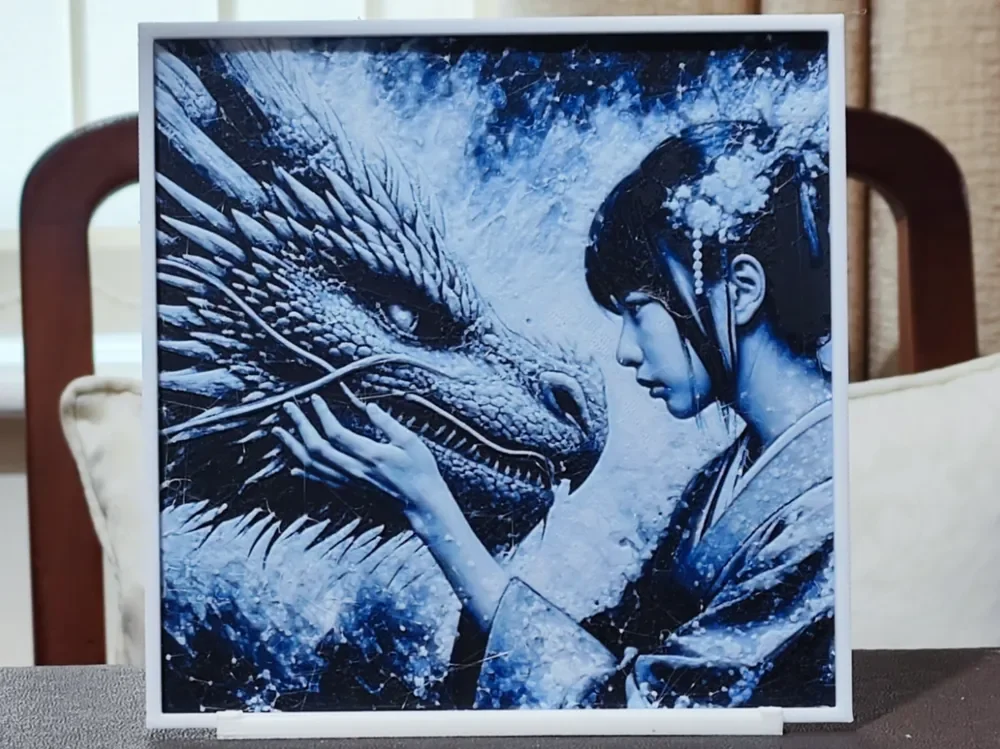 The Love Of The Dragon - HueForge 3 Color by BoDad HueForge model: The Love Of The Dragon - HueForge 3 Color by BoDad