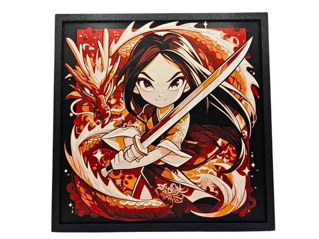 HueForge model: Mulan - Chibi Edition by BusyKikiBee
