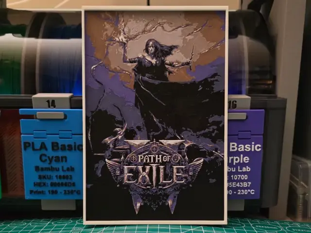 HueForge model: Path of Exile 2 Poster - Hueforge Art by Lumpy3D