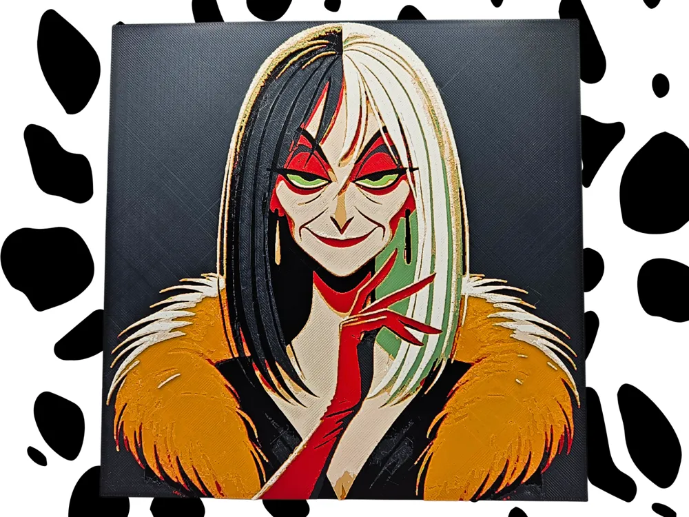 Cruella de Vil by BusyKikiBee HueForge model: Cruella de Vil by BusyKikiBee