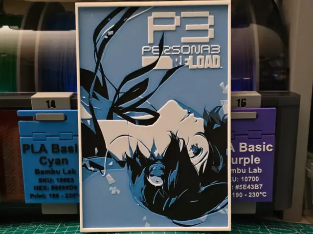 HueForge model: Persona 3 Reload Poster - Hueforge Art by Lumpy3D