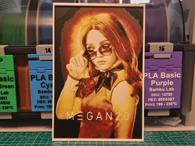HueForge model: M3GAN 2.0 Movie Poster - Hueforge Art by Lumpy3D