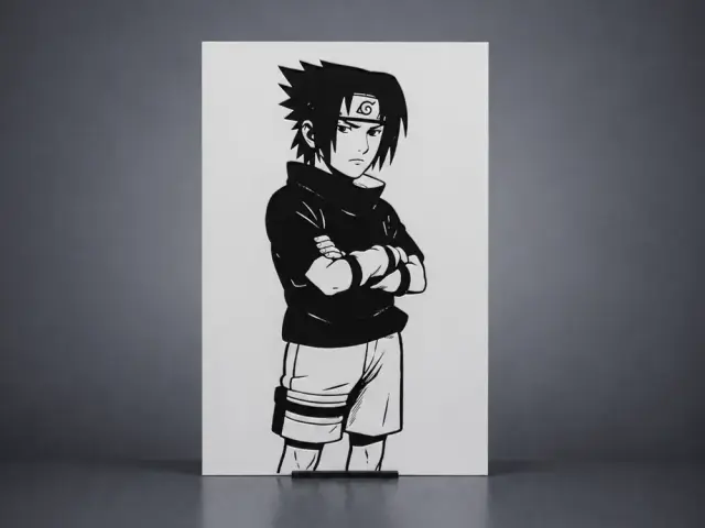 HueForge model: Lineart Sasuke by Aleksandr