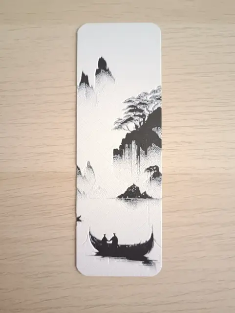 HueForge model: Boat Lake Japanese Bookmark by Atrus Design