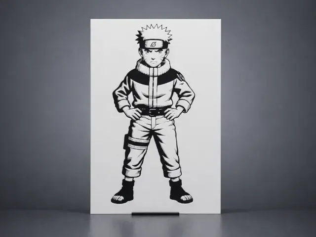 HueForge model: Lineart Naruto by Aleksandr