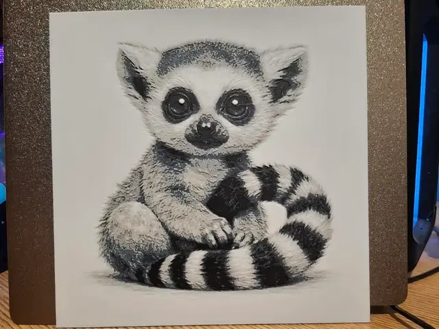 HueForge model: Baby ring-tailed lemur hueforge by 3dGlow