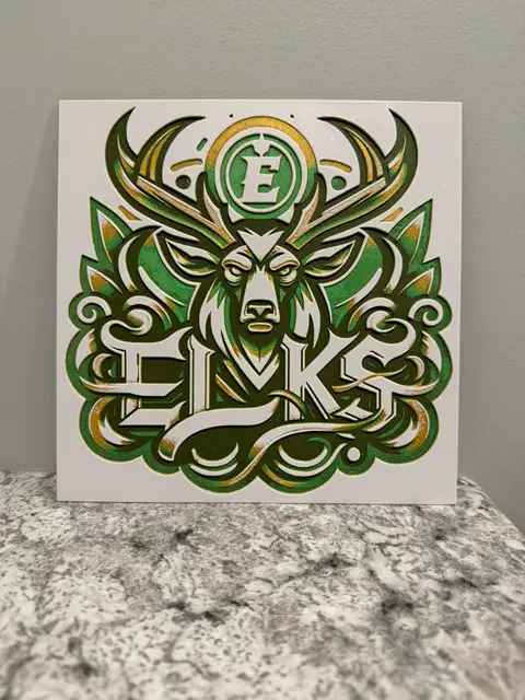 HueForge model: Edmonton Elks - Stylized Logo - 200x200 by Canadian Gamer