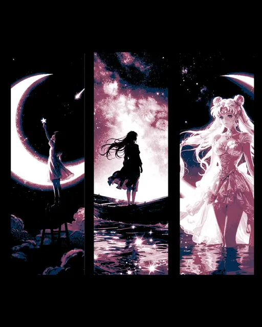 HueForge model: The moonlight views as the young maiden watches - Set of bookmarks by BooneCo3d