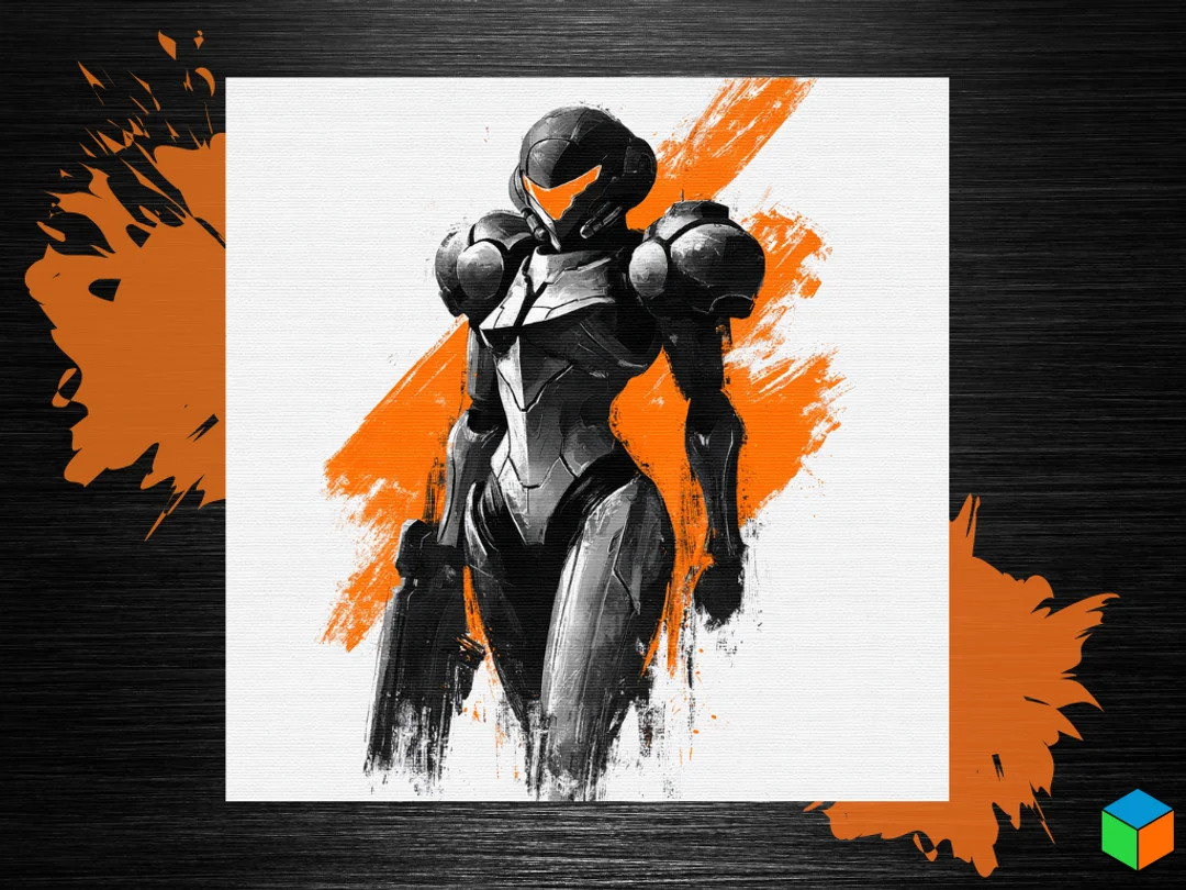 ๐งก Samus Aran โ Monochrome Power Suit Print by 3D Prints By Vic HueForge model: ๐งก Samus Aran โ Monochrome Power Suit Print by 3D Prints By Vic