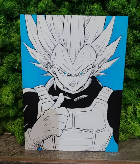 HueForge model: Vegeta - Customisable Background by Garuda3D
