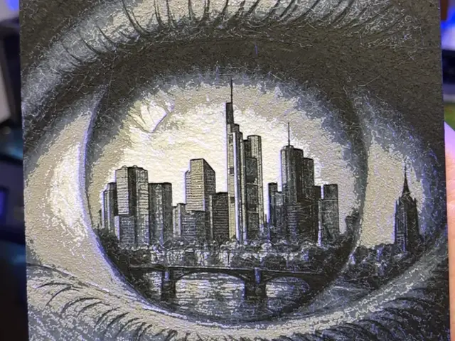 HueForge model: Frankfurt in View - Eye fantasy Hueforge by Reeftank&more