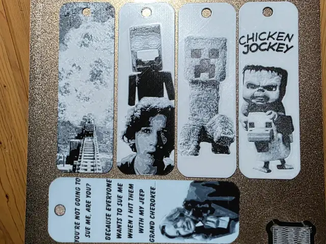 HueForge model: Minecraft Movie Fanart Bookmark Set of 5 by AirMechDesigns