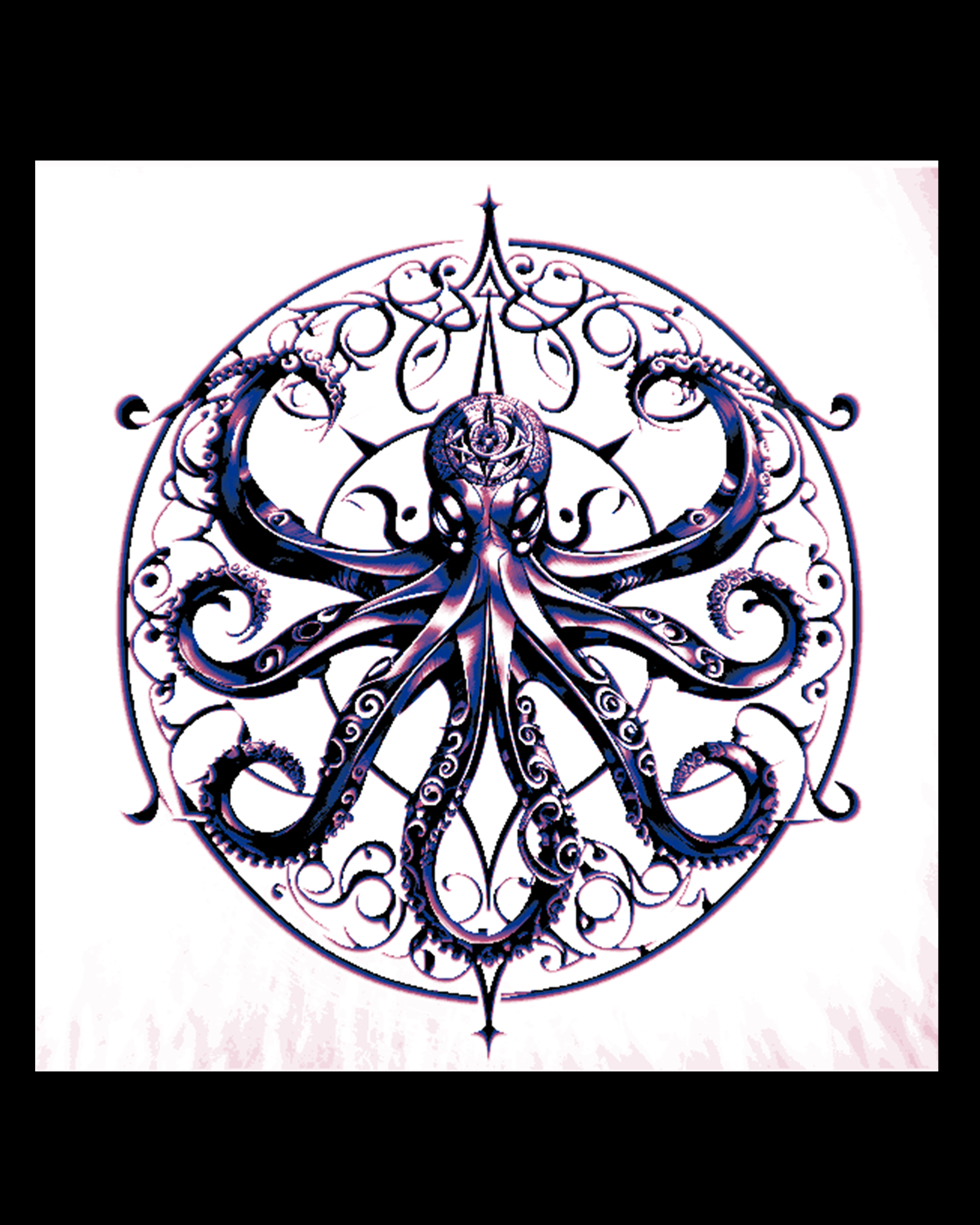 Tattoo art - Intricately designed Octopus with cosmic Control - Wall Art by BooneCo3d HueForge model: Tattoo art - Intricately designed Octopus with cosmic Control - Wall Art by BooneCo3d