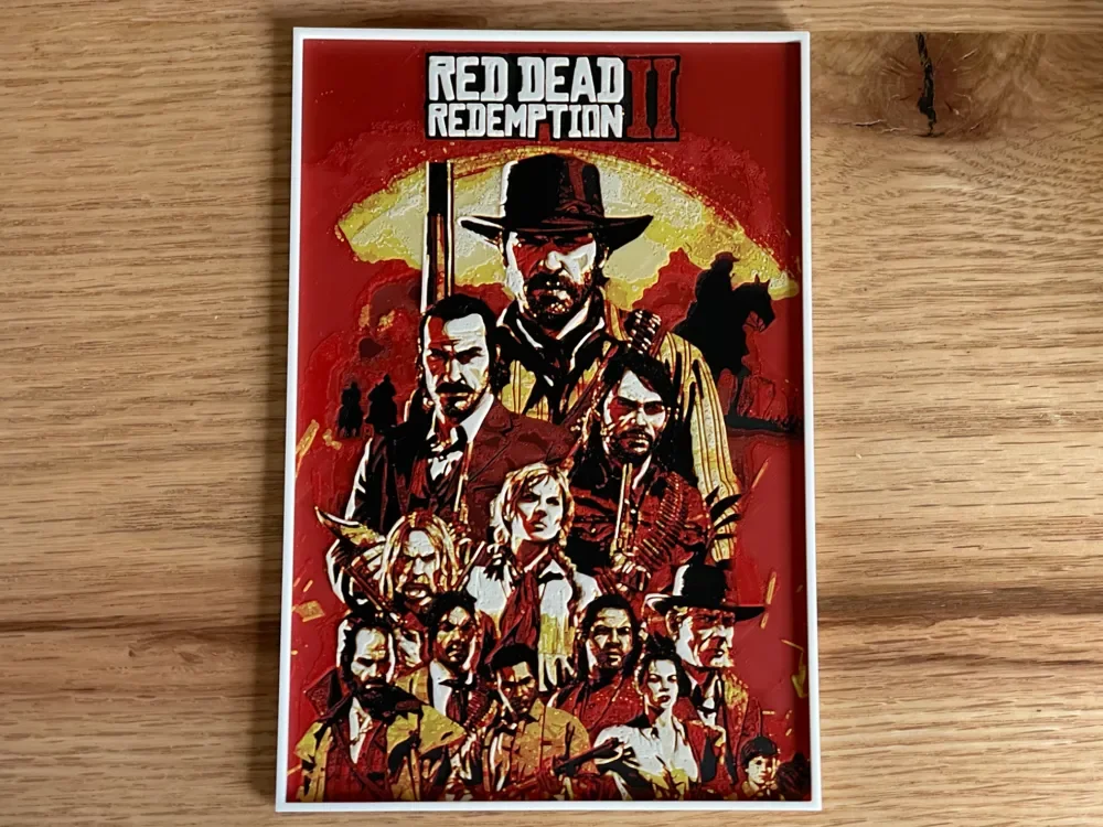 Red Dead Redemption 2 Hueforge Video Game Poster by NiiON HueForge model: Red Dead Redemption 2 Hueforge Video Game Poster by NiiON