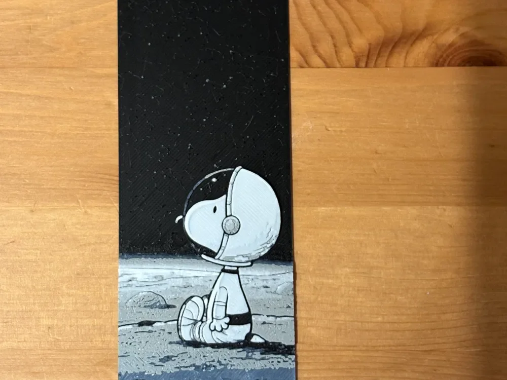 Snoopy Bookmark by Morganja HueForge model: Snoopy Bookmark by Morganja
