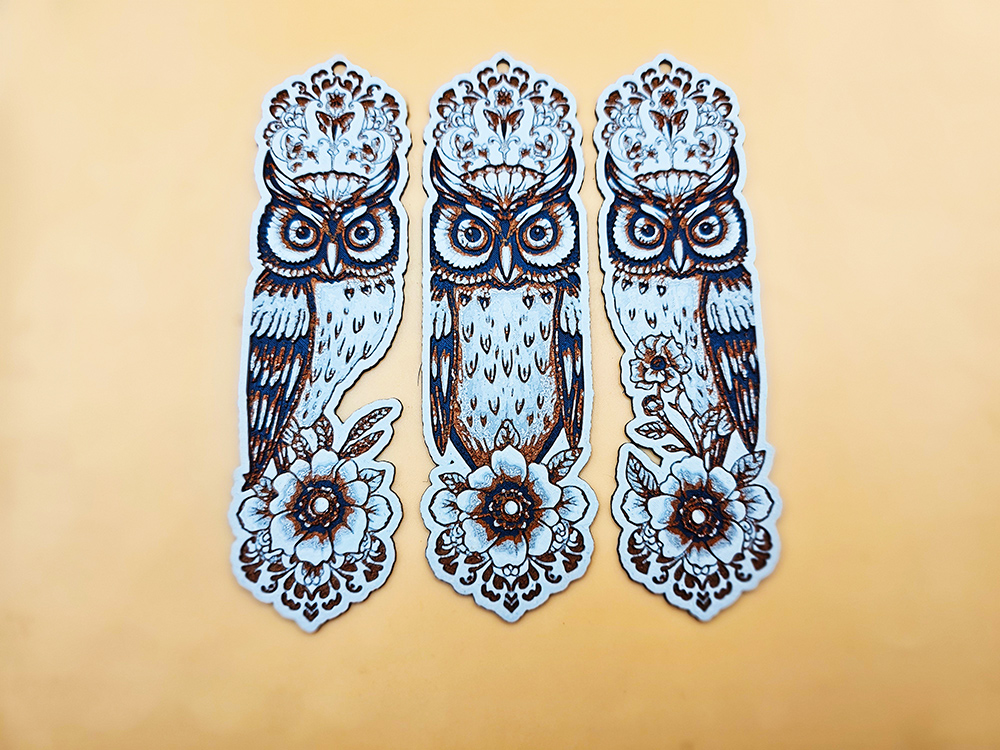 Ornate Owl Bookmarks - Hueforge - 4 Colors by doodleddigital HueForge model: Ornate Owl Bookmarks - Hueforge - 4 Colors by doodleddigital