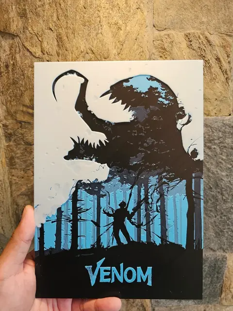 Venom Silhouette Poster Hueforge