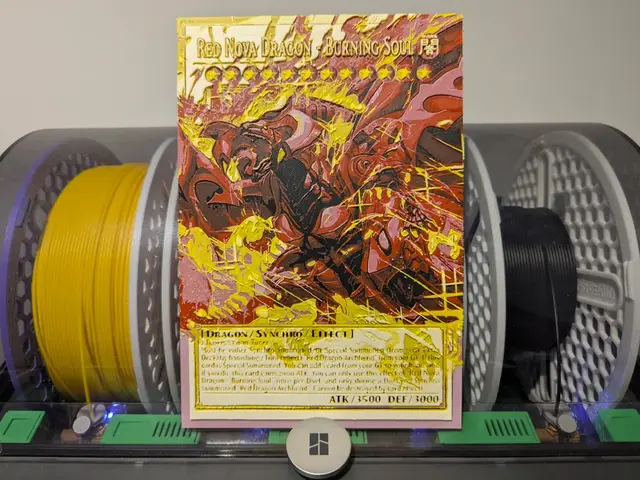 HueForge model: Red Nova Dragon Overframe Hueforge - Yugioh by Razel