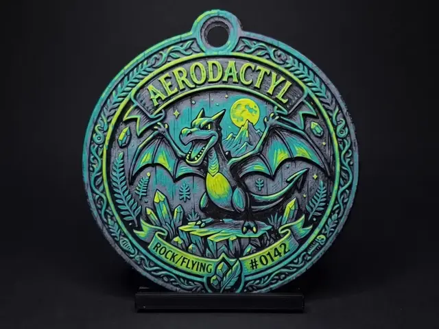 HueForge model: Aerodactyl #142 - Pokemon Ornament by LED