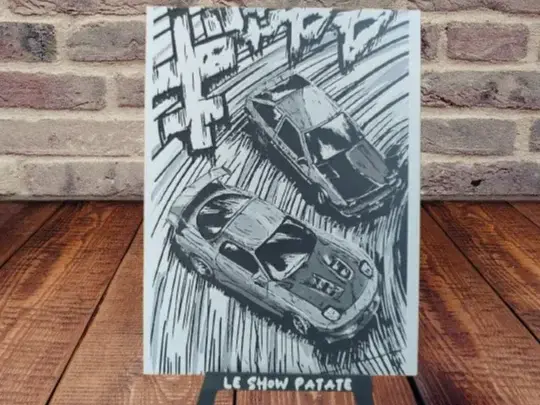 HueForge model: Plaque hueforge Initial D by leshowpatate