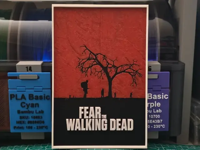 HueForge model: Fear the Walking Dead Poster - Hueforge Art by Lumpy3D