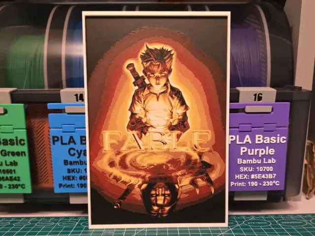 HueForge model: Fable Game Poster - Hueforge Art by Lumpy3D