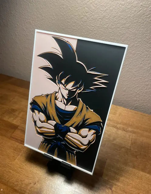 HueForge model: Hueforge - Dragon Ball - Goku Yin Yang by Cloudy Nostalgia