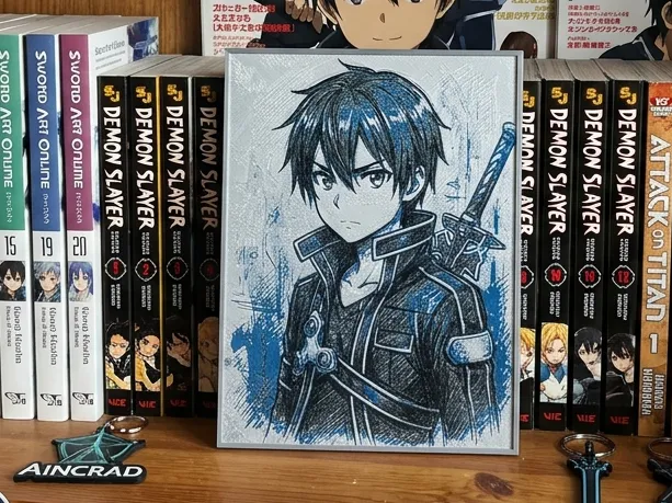 Kirito - Sword Art Online - HueForge by keko HueForge model: Kirito - Sword Art Online - HueForge by keko