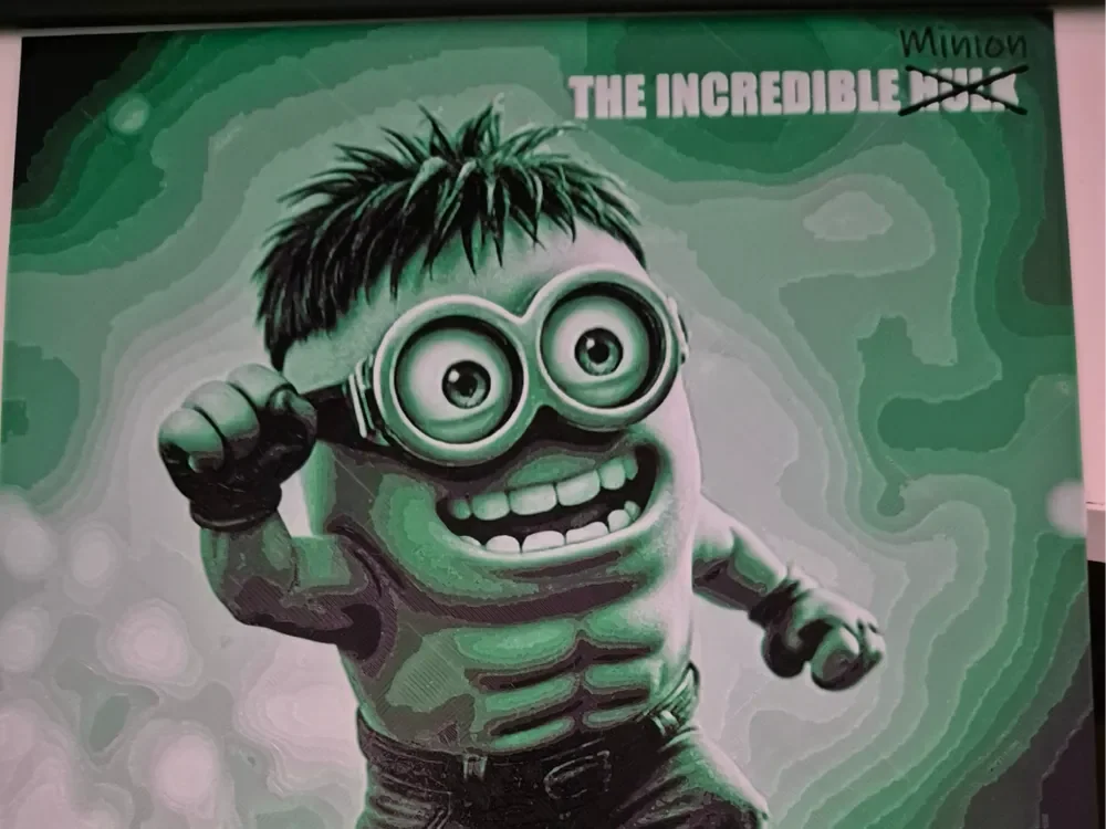 The Incredible Minion Wall Art by FiremanprintsIRL (BR3Design) HueForge model: The Incredible Minion Wall Art by FiremanprintsIRL (BR3Design)