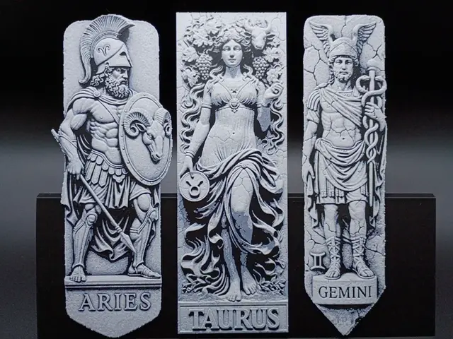 HueForge model: Astrology - Aries, Taurus, Gemini Bookmark by 3djd