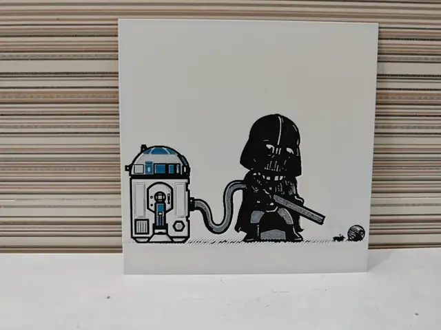 HueForge model: Hueforge Darth Vader and his vacuum cleaner R2D2 by Litolunar