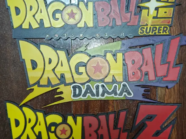 HueForge model: Dragonball Z SUPER DAIMA Logos stand set NO AMS by TheHueforgeLady