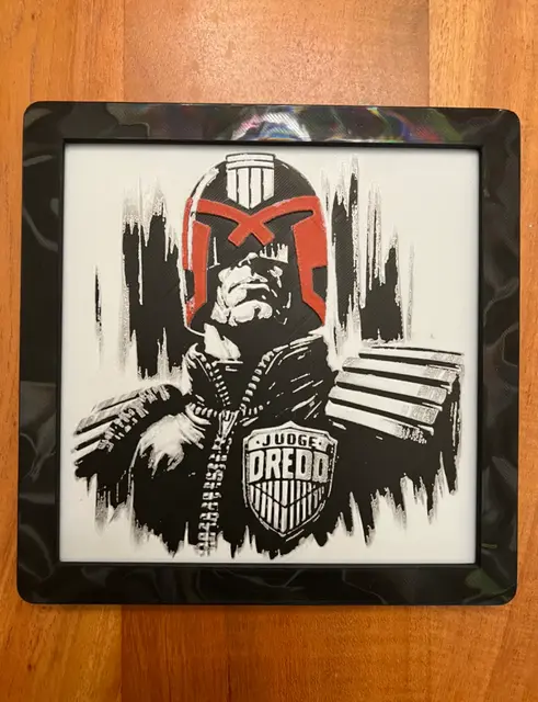 HueForge model: Judge Dredd by JustBe 3D Printing