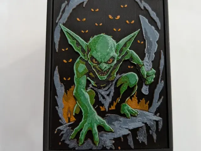 HueForge model: Goblin Tribal Deckbox Inlay by CommandersVault