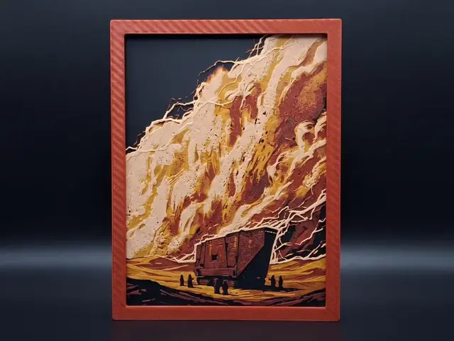 HueForge model: Business as Usual - Hueforge Wall Art by LED