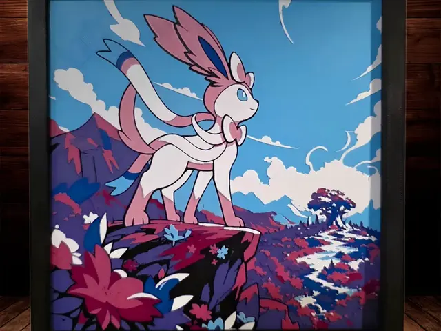 HueForge model: Sylveon - Eeveelutions Set 6 of 9 by Side Quest Hues