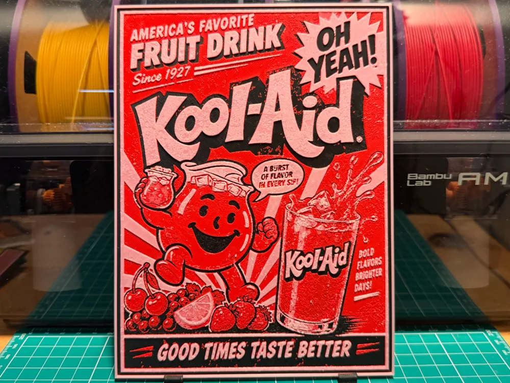 Kool-Aid Poster HueForge by liv_3d HueForge model: Kool-Aid Poster HueForge by liv_3d