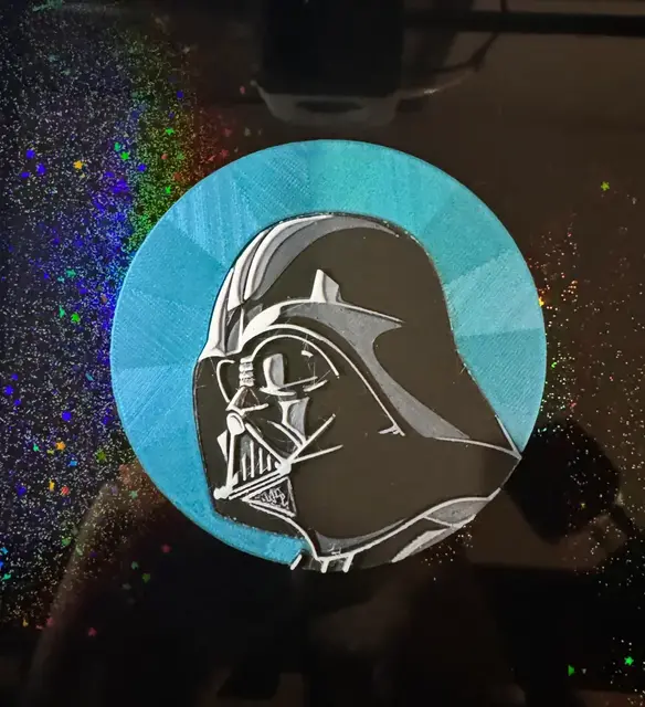 HueForge model: Darth Vader Coaster by cyanidesugar
