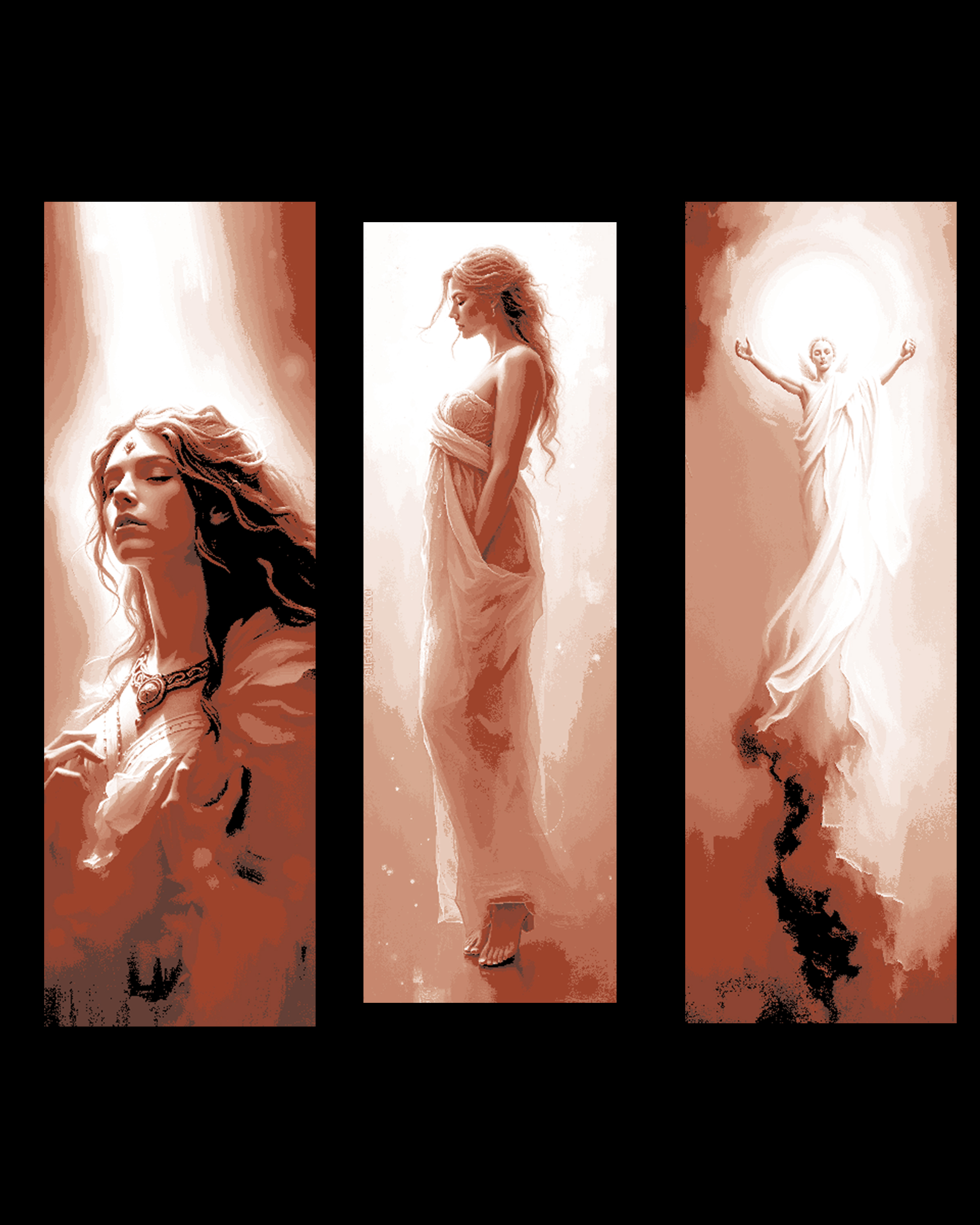Artistic depictions of the woman figure - Set of bookmarks by BooneCo3d HueForge model: Artistic depictions of the woman figure - Set of bookmarks by BooneCo3d