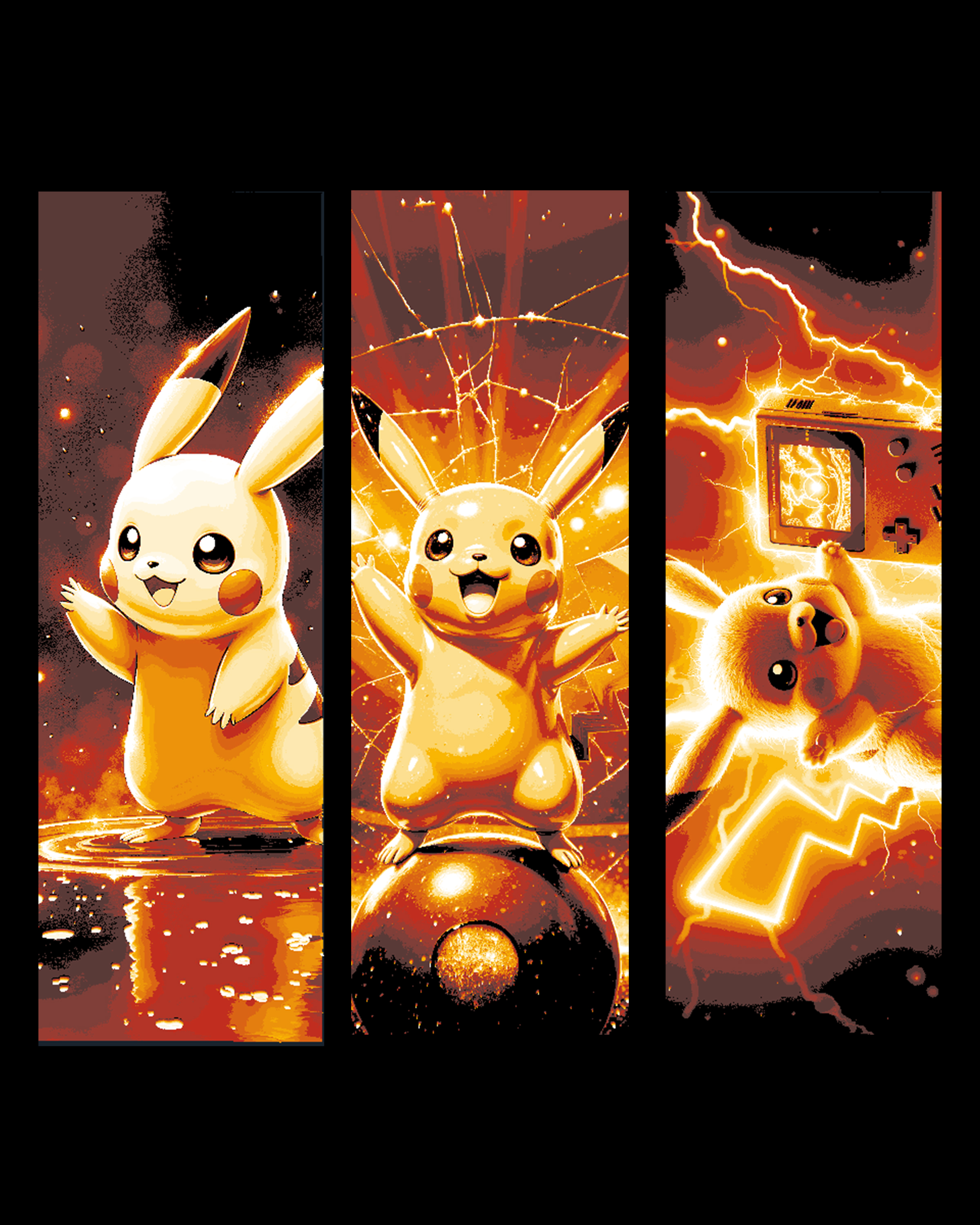 Fan art Pokémon love - Pikachu showing off for the portrait - set of bookmarks by BooneCo3d HueForge model: Fan art Pokémon love - Pikachu showing off for the portrait - set of bookmarks by BooneCo3d