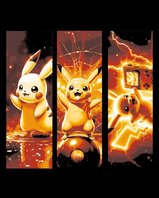 HueForge model: Fan art Pokémon love - Pikachu showing off for the portrait - set of bookmarks by BooneCo3d