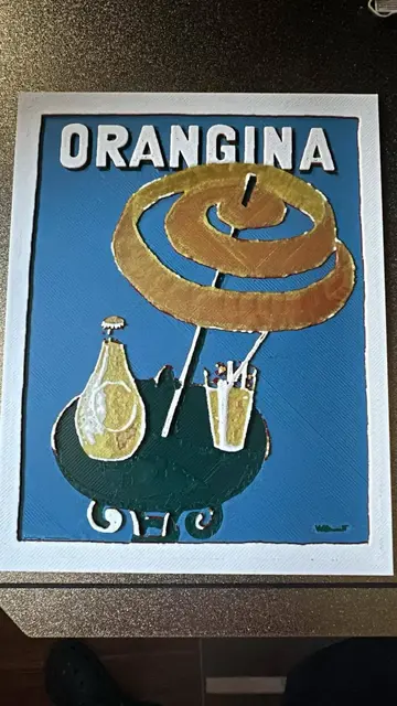 HueForge model: Orangina vintage Hueforge by Cré'Art 3D
