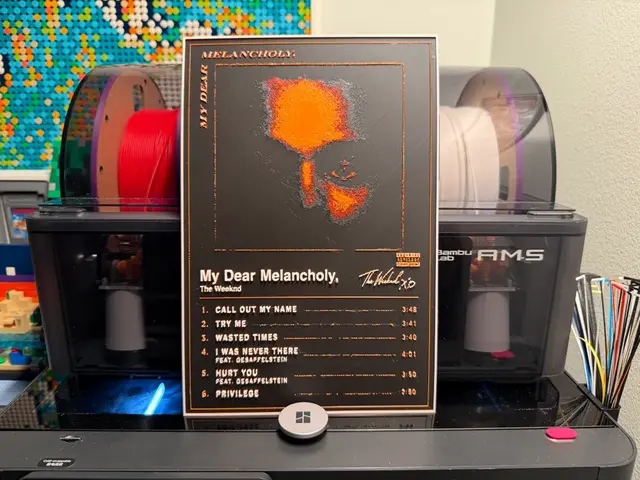 HueForge model: TheWeeknd-My Dear Melancholy Album HueForge Poster by liv_3d