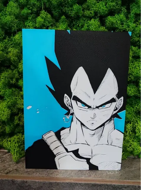 HueForge model: Vegeta (Custom Colour) by Garuda3D
