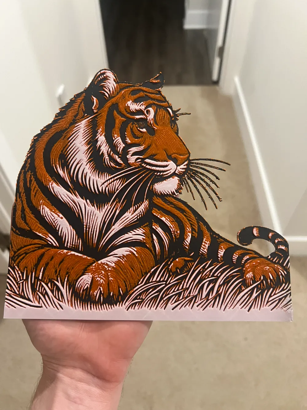 Tiger Hueforge by RP47 Designs HueForge model: Tiger Hueforge by RP47 Designs