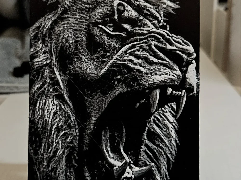 Lions head by Mano's 3d_Art HueForge model: Lions head by Mano's 3d_Art
